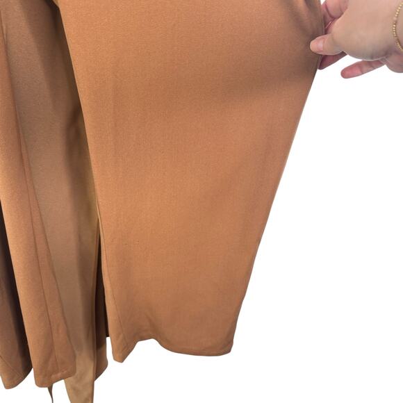 DiarraBlu Umy Jumpsuit Wrap Camel Brown Convertible Open Back XS/S Flawed - Picture 5 of 15